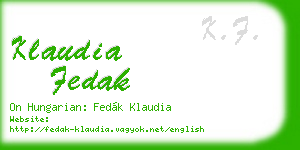 klaudia fedak business card