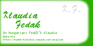 klaudia fedak business card